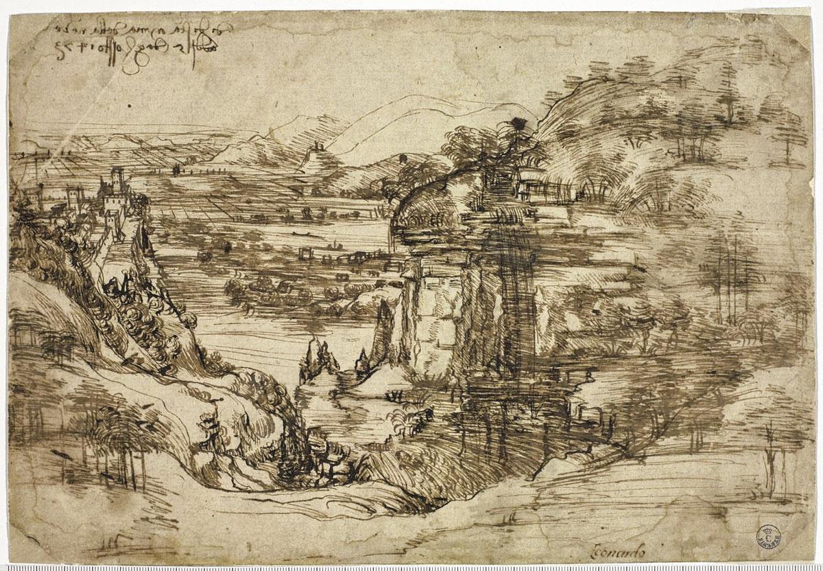 Paysage de la vallée de l'Arno (1473)