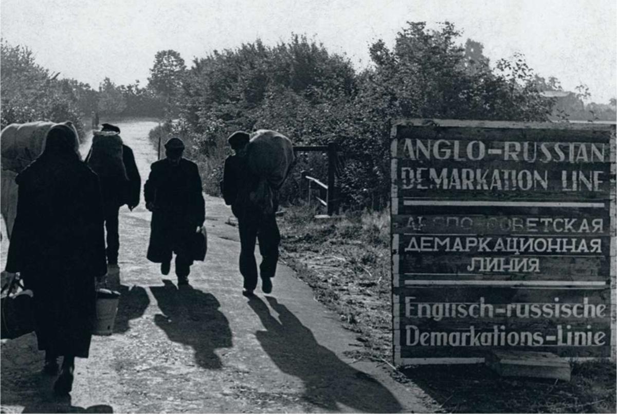 Le rideau de fer entre les zones occidentales et la zone soviétique en Allemagne, septembre 1947.
