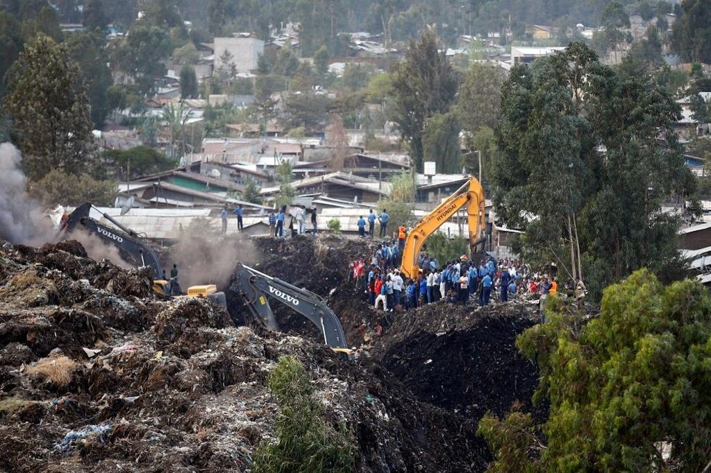 Une équipe de recherche en Ethiopie après la catastrophe.