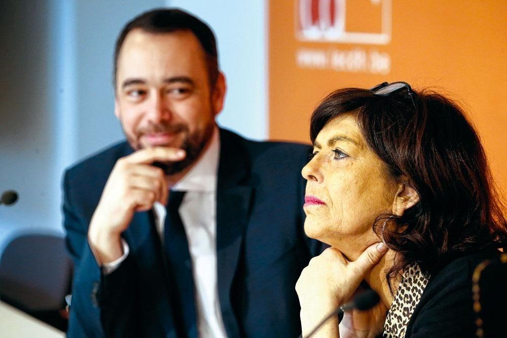 Le 22 février dernier, Joëlle Milquet, accompagnée du président du CDH, annonce qu'elle sera tête de liste aux élections de mai prochain.