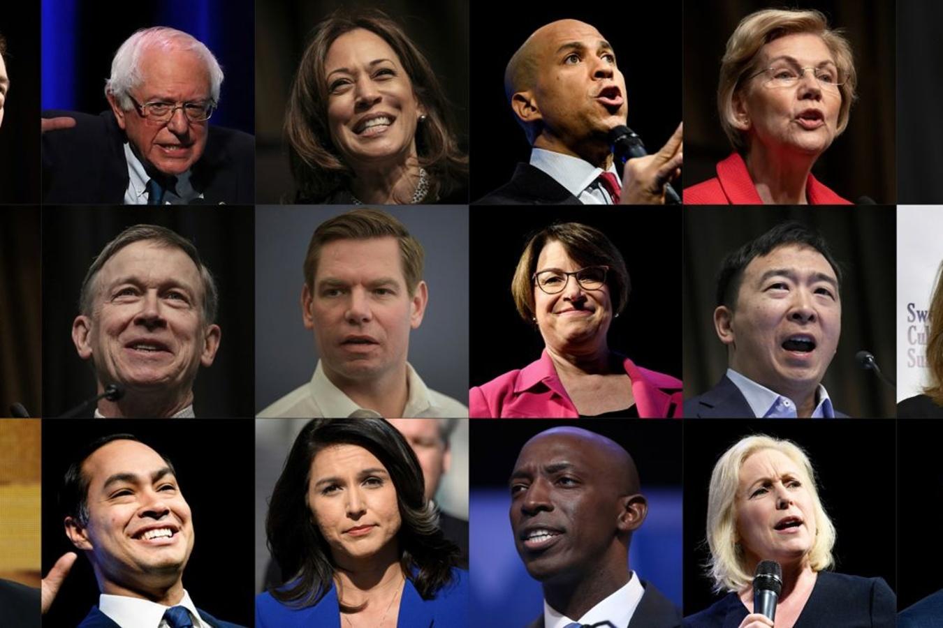 Les 18 candidats aux éléctions américaines de 2020