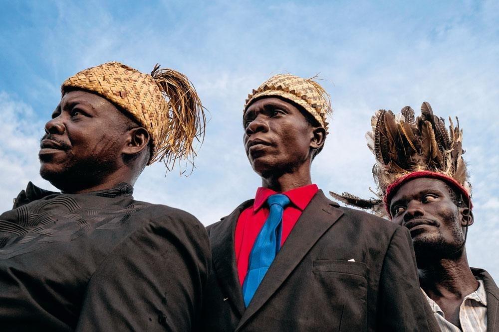Chefs coutumiers aux cérémonies de reconnaissance des victimes de la LRA, en décembre dernier à Faradje, province du Haut-Uele.