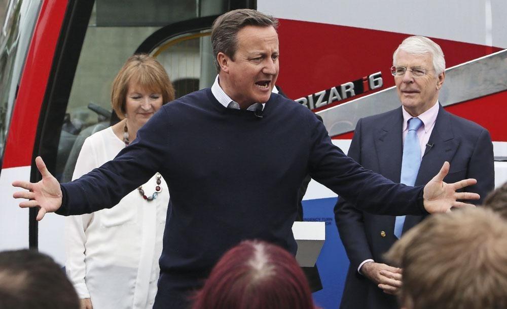 David Cameron (au premier plan) et John Major en juin 2016, juste avant le référendum. L'ex-Premier ministre n'avait pas anticipé le résultat du vote.