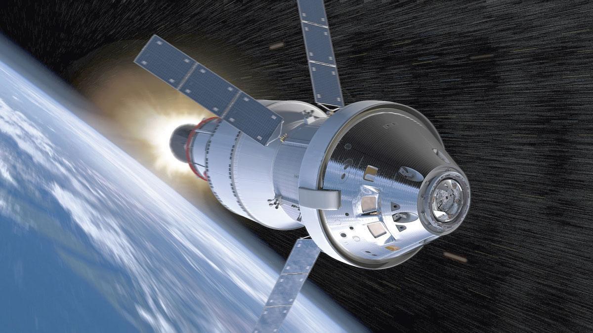 La capsule Orion de la Nasa et son module de service européen (ESM) doivent permettre le retour d'astronautes sur la Lune.