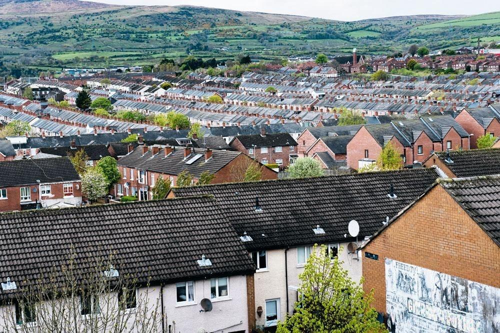 Le nord de Belfast est un patchwork de quartiers catholiques et protestants. Ici, une vue d'Ardoyne  la catholique, qui a subi une vague de violences  durant les 