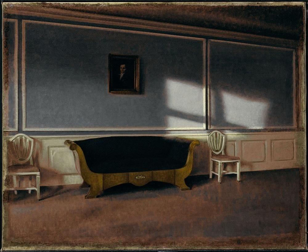 Rayon de soleil dans le salon III, Vilhelm Hammershøi, 1903.