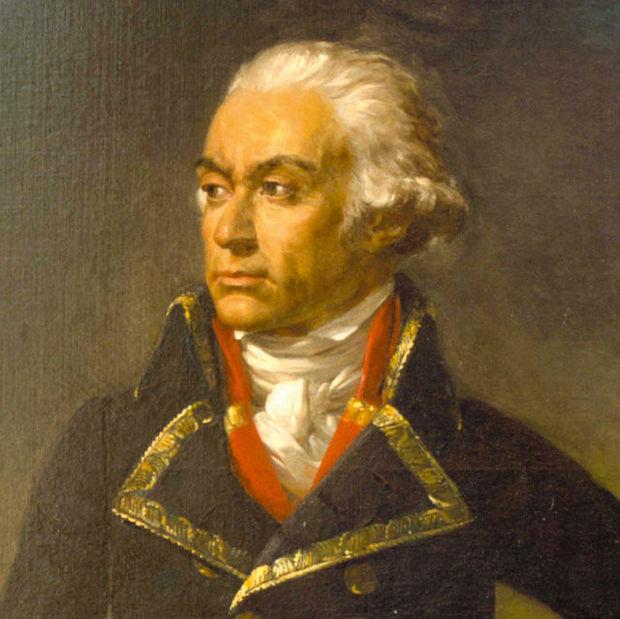 Charles-François du Perrier du Mouriez, dit Dumouriez (1739-1823) Général français, il remporta avec Kellermann la bataille de Valmy (1792) contre les Prussiens puis celle de Jemappes contre les Autrichiens. Il occupa ensuite la Belgique mais fut vaincu à Neerwinden puis à Louvain par le duc de Saxe-Cobourg avec qui il noua des contacts, ce qui lui vaudra d'être accusé de trahison. Il se réfugie alors chez les Autrichiens.