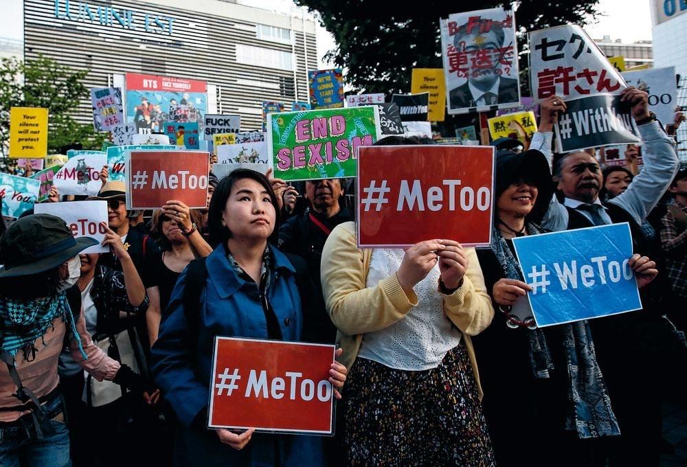 Manifestation #MeToo, à Tokyo, le 28 avril 2018. Dans une société japonaise conservatrice, le mouvement n'a pas vraiment pris.