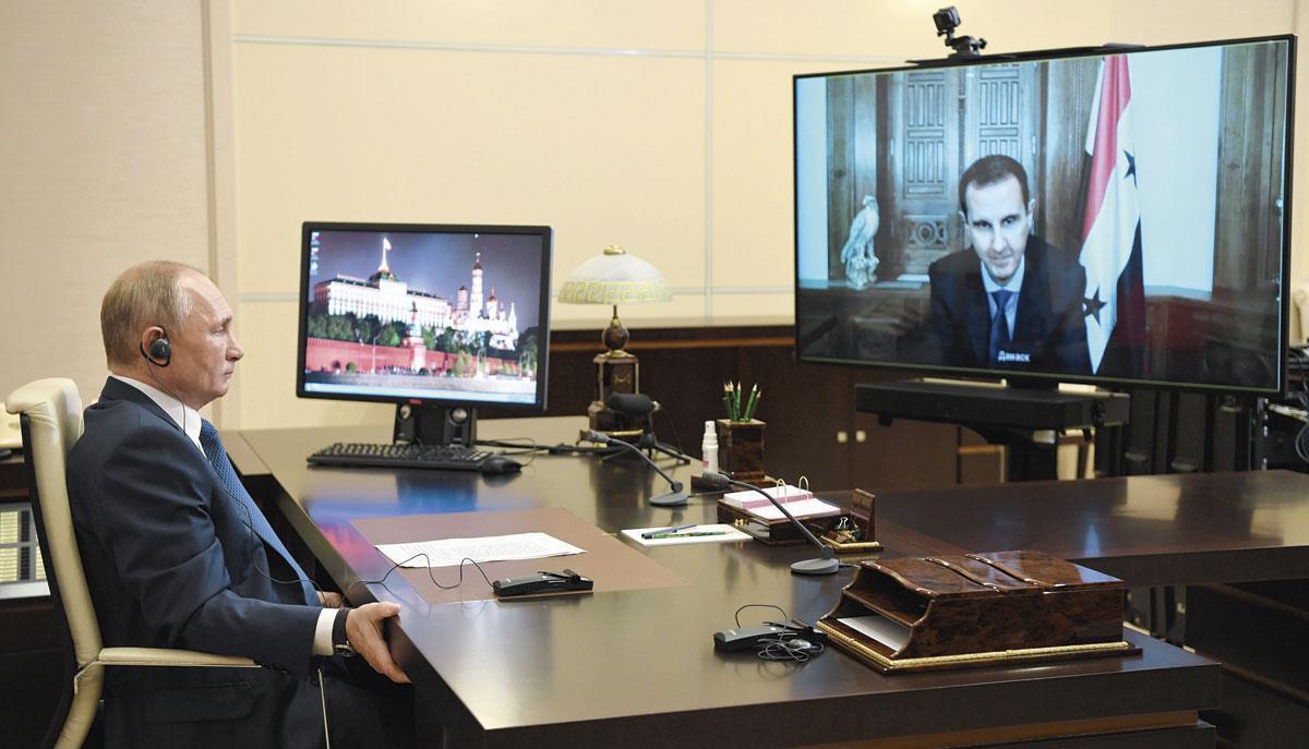 Les présidents Poutine et Assad: sans l'intervention russe en 2015, les forces loyalistes n'auraient pas tenu le coup. Elles ont aujourd'hui repris l'avantage.