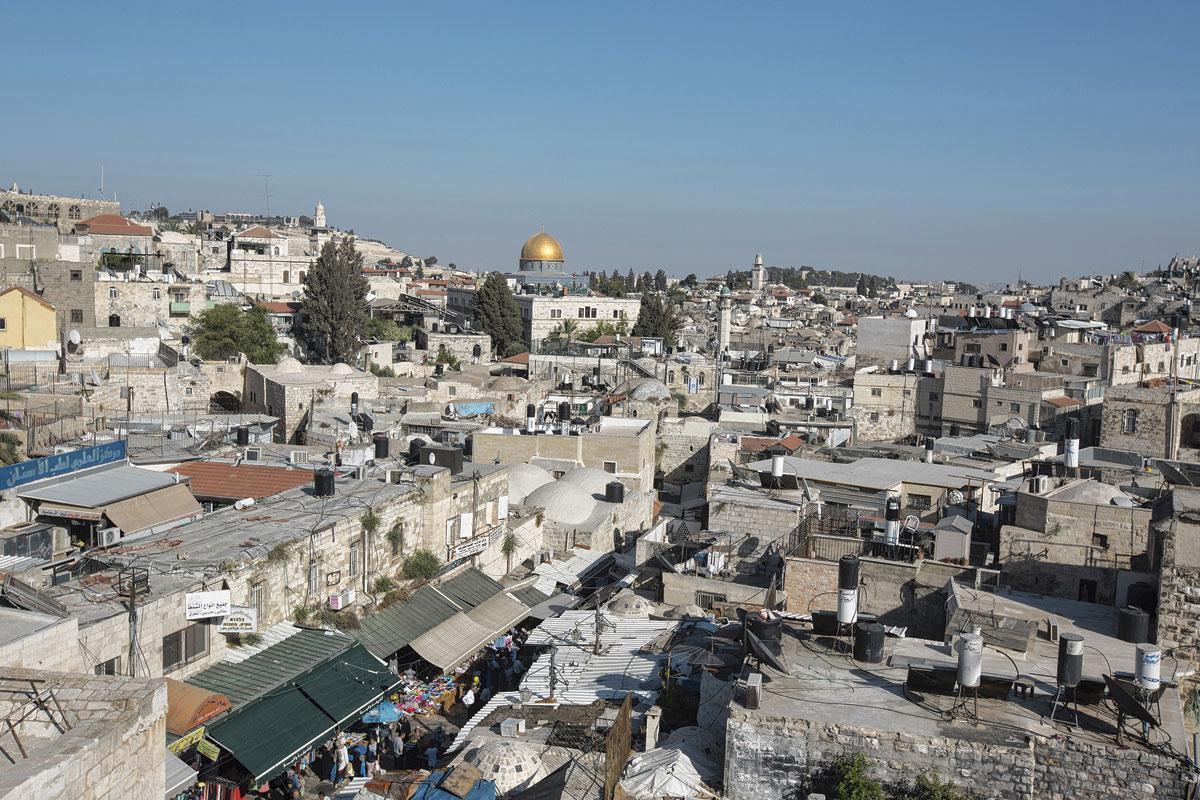 Vue d'ensemble de la vieille ville de Jérusalem.
