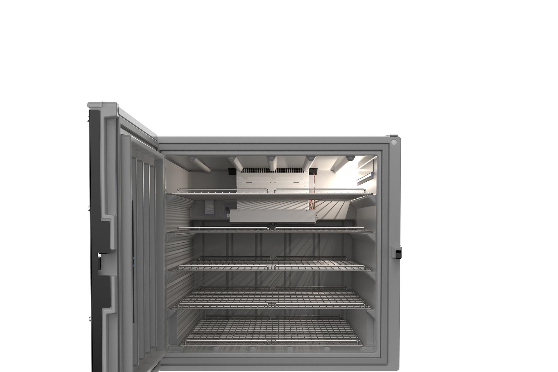 400 doses de vaccins peuvent être stockées et réfrigérées dans ce frigo spécial.
