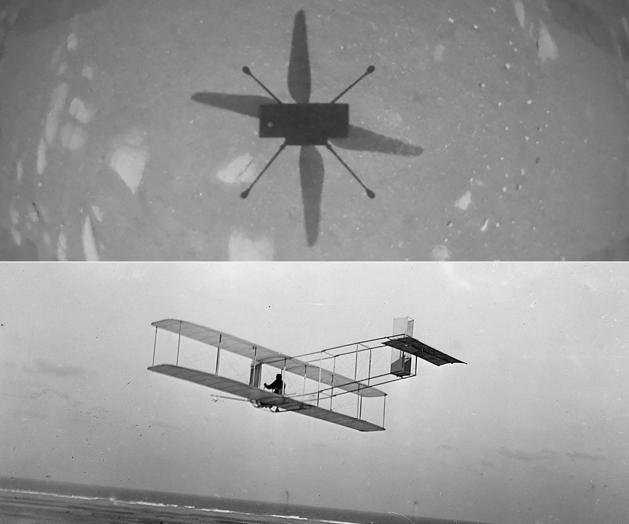 L'opération est l'équivalent sur Mars du premier vol d'un engin motorisé sur Terre, en 1903, par les frères Wright.