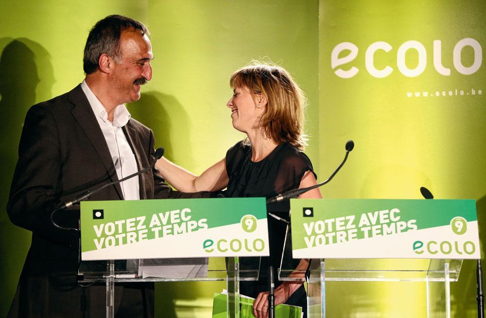 Olivier Deleuze et Emily Hoyos, le duo qui présidait le parti au moment de la lourde défaite de 2014.