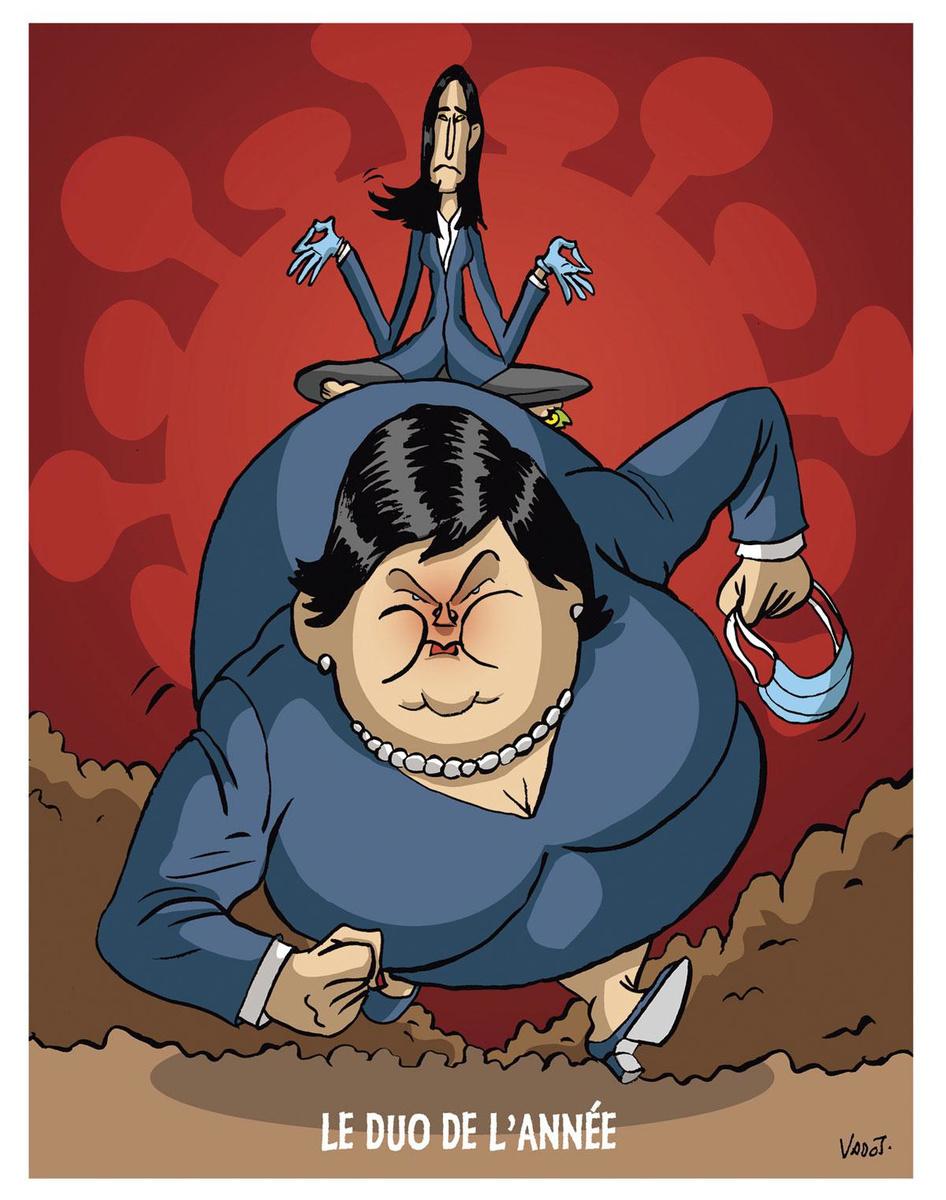 9 avril 2020 Wilmès et De Block, les deux visages politiques de la crise sanitaire.