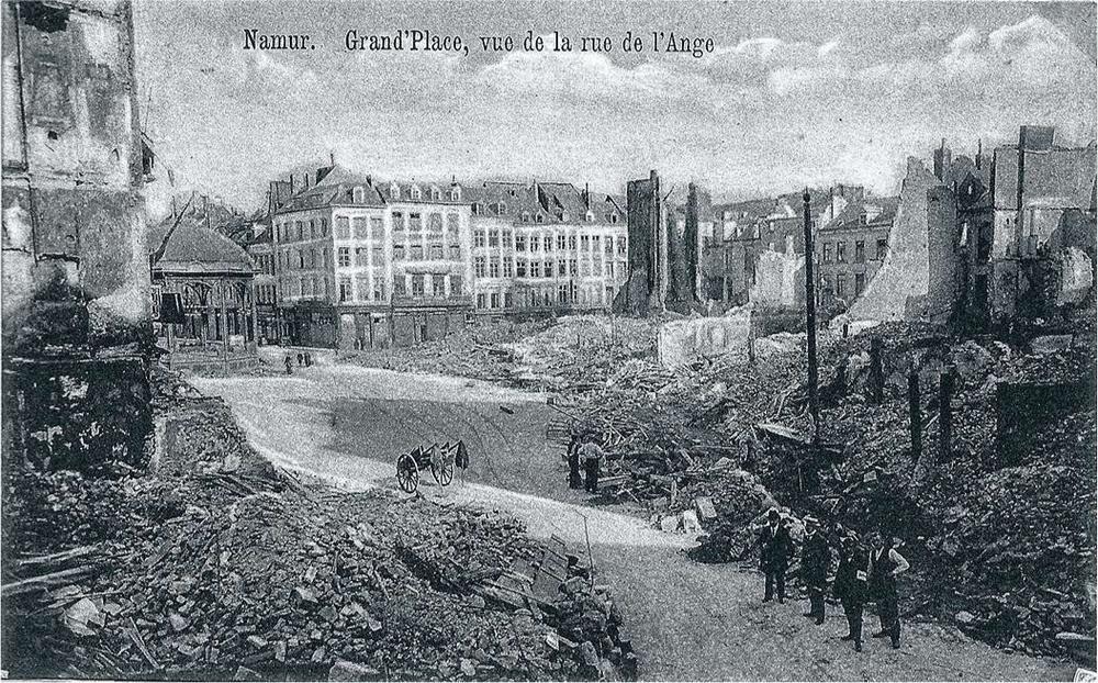 Le quartier de la rue de l'Ange à Namur, une place fortifiée particulièrement meurtrie.