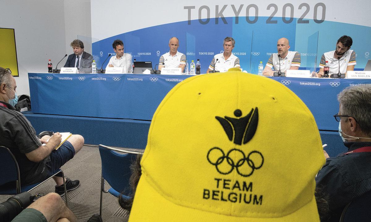 Le COIB, Sport Vlaanderen et l'Adeps lors de leur conférence de presse commune à l'issue des JO de Tokyo.