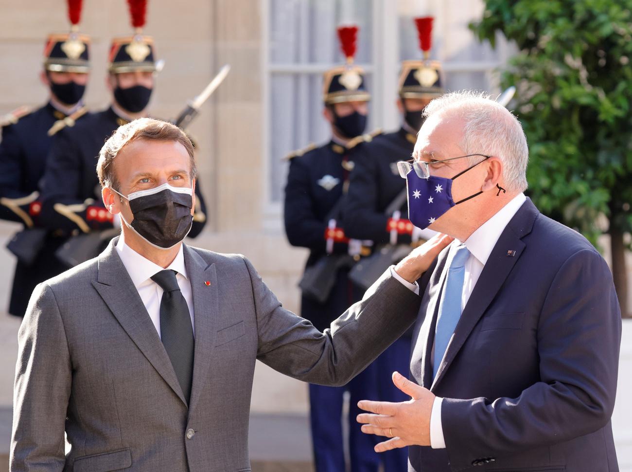 Macron reçoit Morrison le 15 juin 2021 à Paris