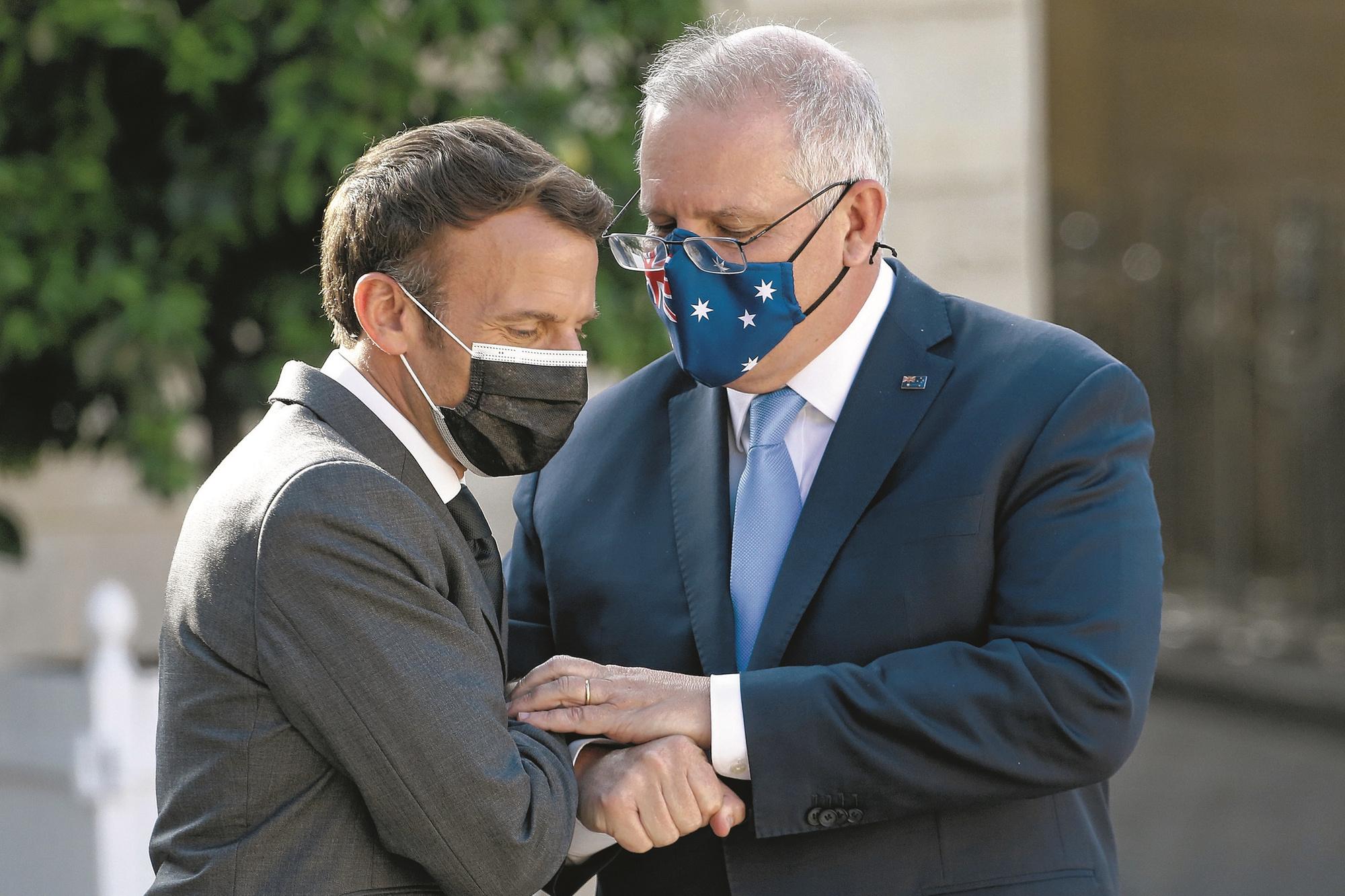 Selon le Premier ministre australien Scott Morrison, Emmanuel Macron a été informé des réserves de Canberra sur le contrat de sous-marins français lors de la rencontre entre les deux hommes en juin 2021