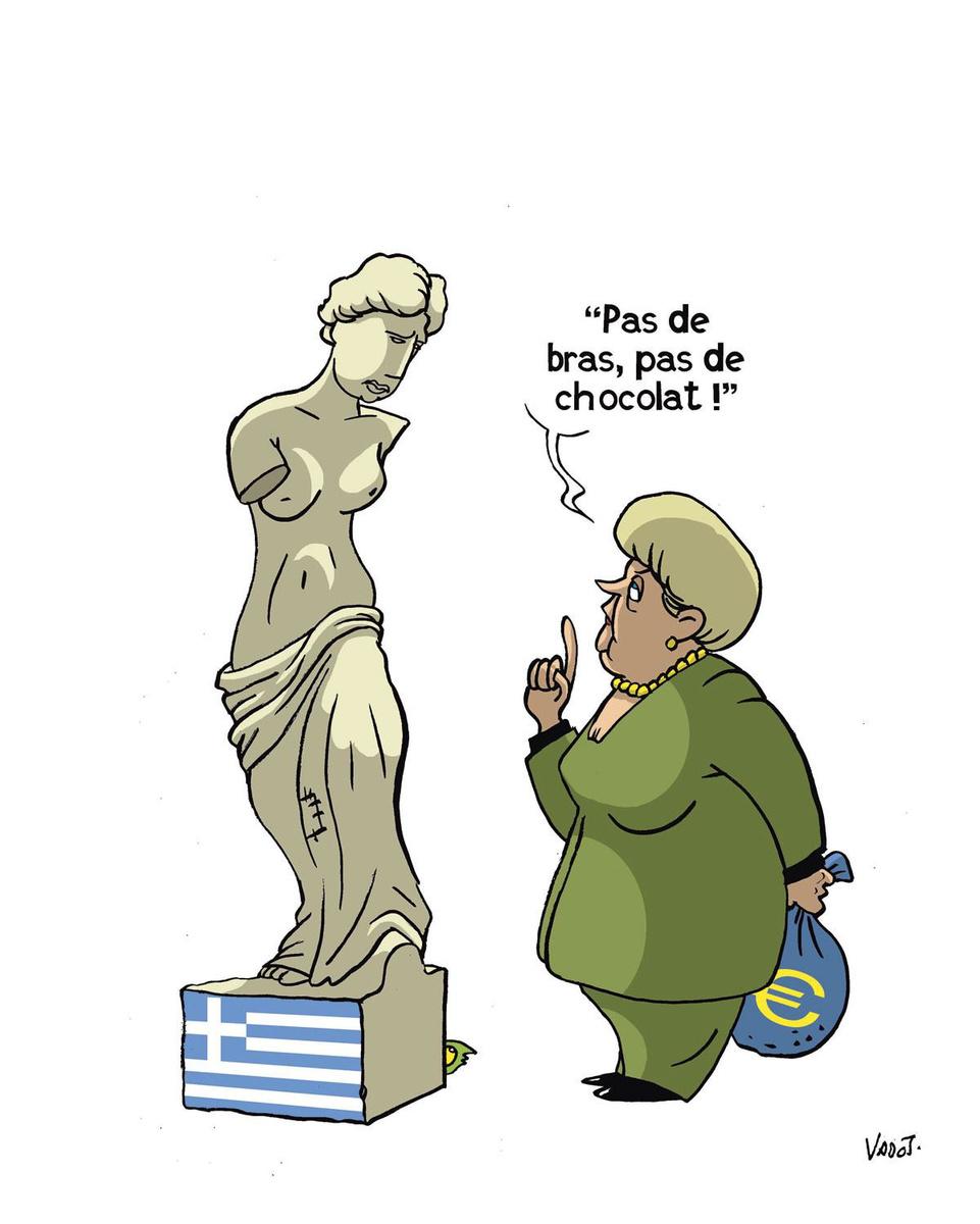 26 février 2015: c'est aux Grecs, selon elle, de trouver le moyen de sortir de la crise.