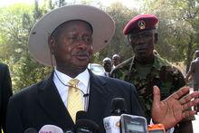 De Oegandese president Yoweri Museveni