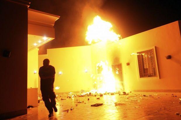 Het VS-consulaat in Benghazi tijdens de aanslag