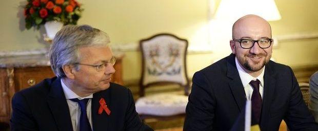 Minister van Buitenlandse Zaken Reynders en premier Michel