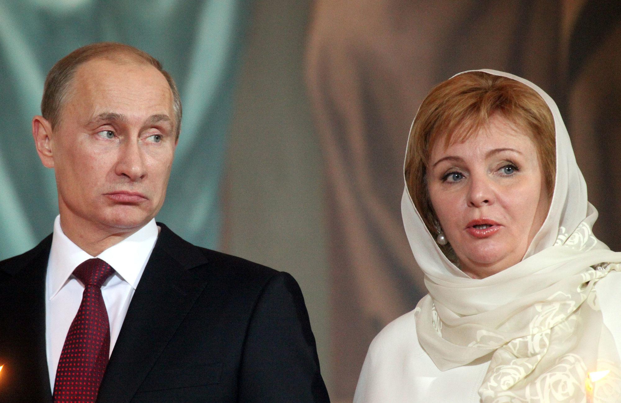 Poutine et sa désormais ex-femme Ludmila 