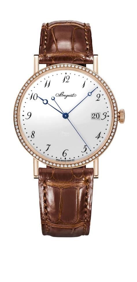Classique, Breguet: automatisch uurwerk in roze goud met 84 diamanten.