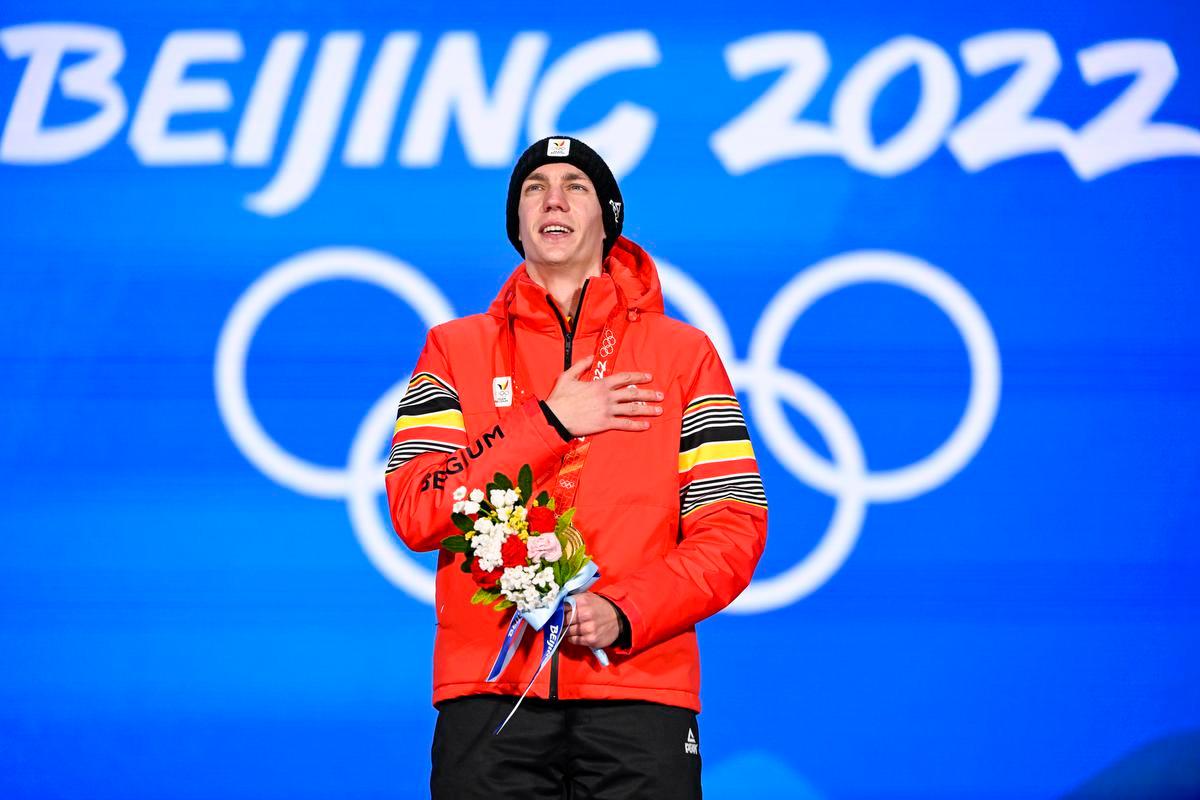 De grootste Belg: Bart Swings tijdens de medailleceremonie.