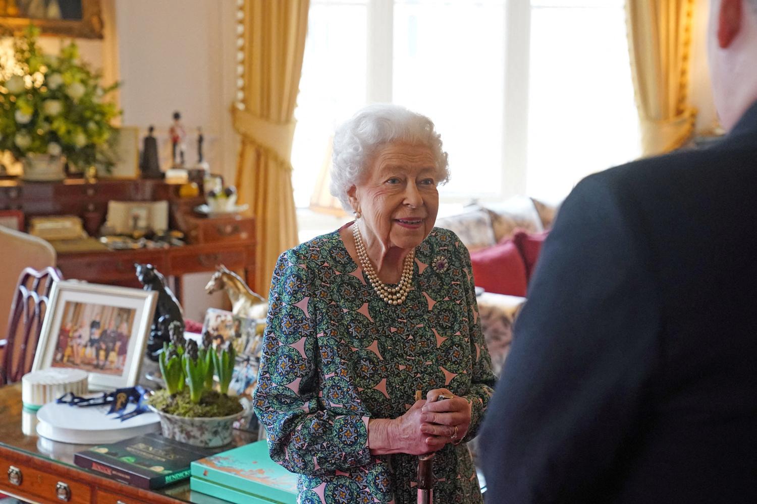 La reine Elizabeth II le 22 février 2022 au château de Windsor