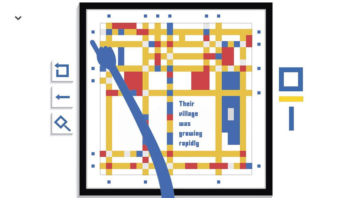 Piet Mondrian en puzzle game: Please, Touch the Artwork