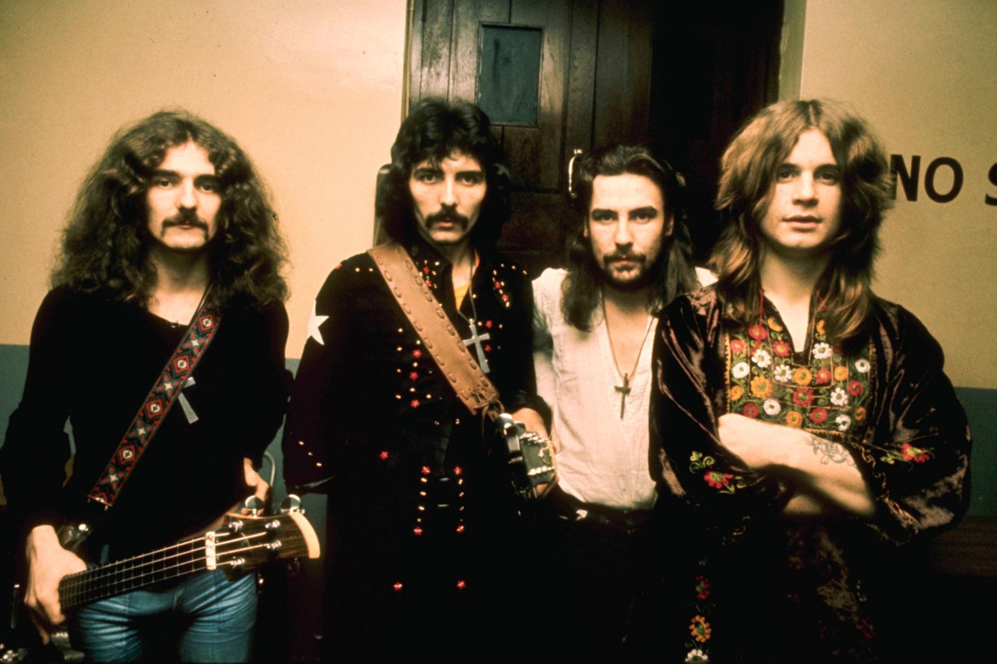 Geezer Butler, Tony Iommi, Bill Ward et Ozzy Osbourne dans les 70's.