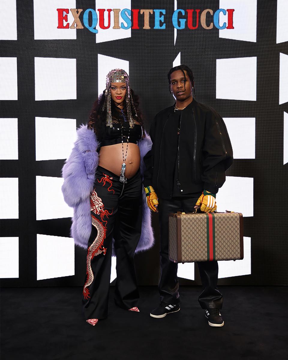 Rihanna et A$ap Rocky pour Gucci, février 2022, Milan