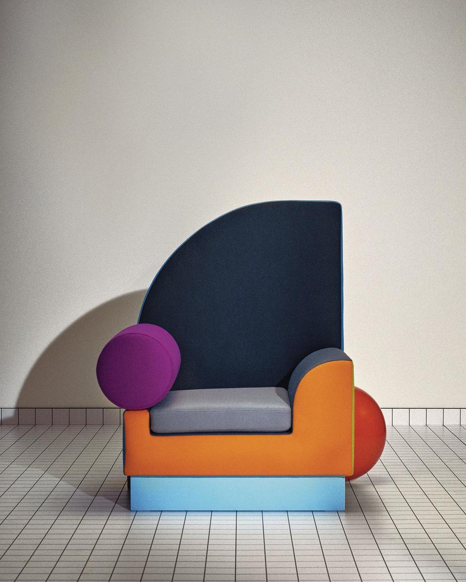 Bel-Air, wollen zetel, Memphis by Italian Radical Design, prijs op aanvraag. (2)