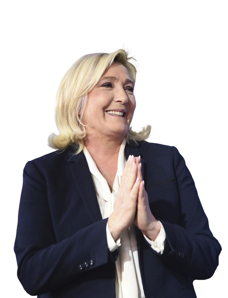 Forte de son bon score à l'élection présidentielle, Marine Le Pen a annoncé, le 24 avril, qu'elle continuerait le combat 