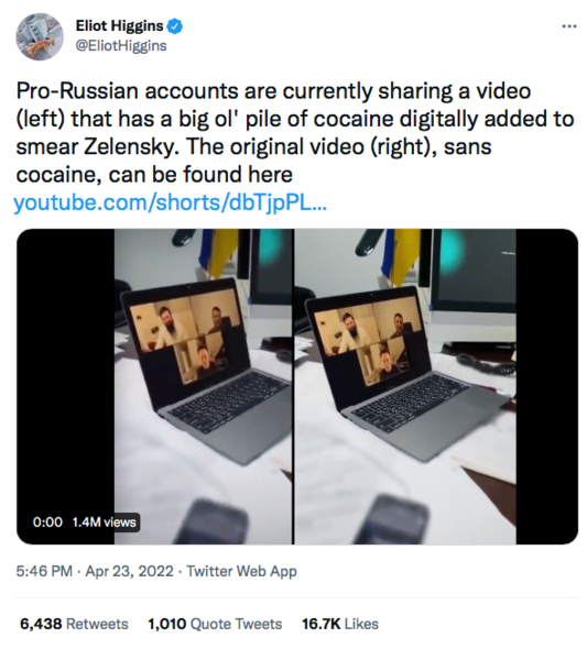 Factcheck: video met cocaïne op bureau van Zelensky is fake