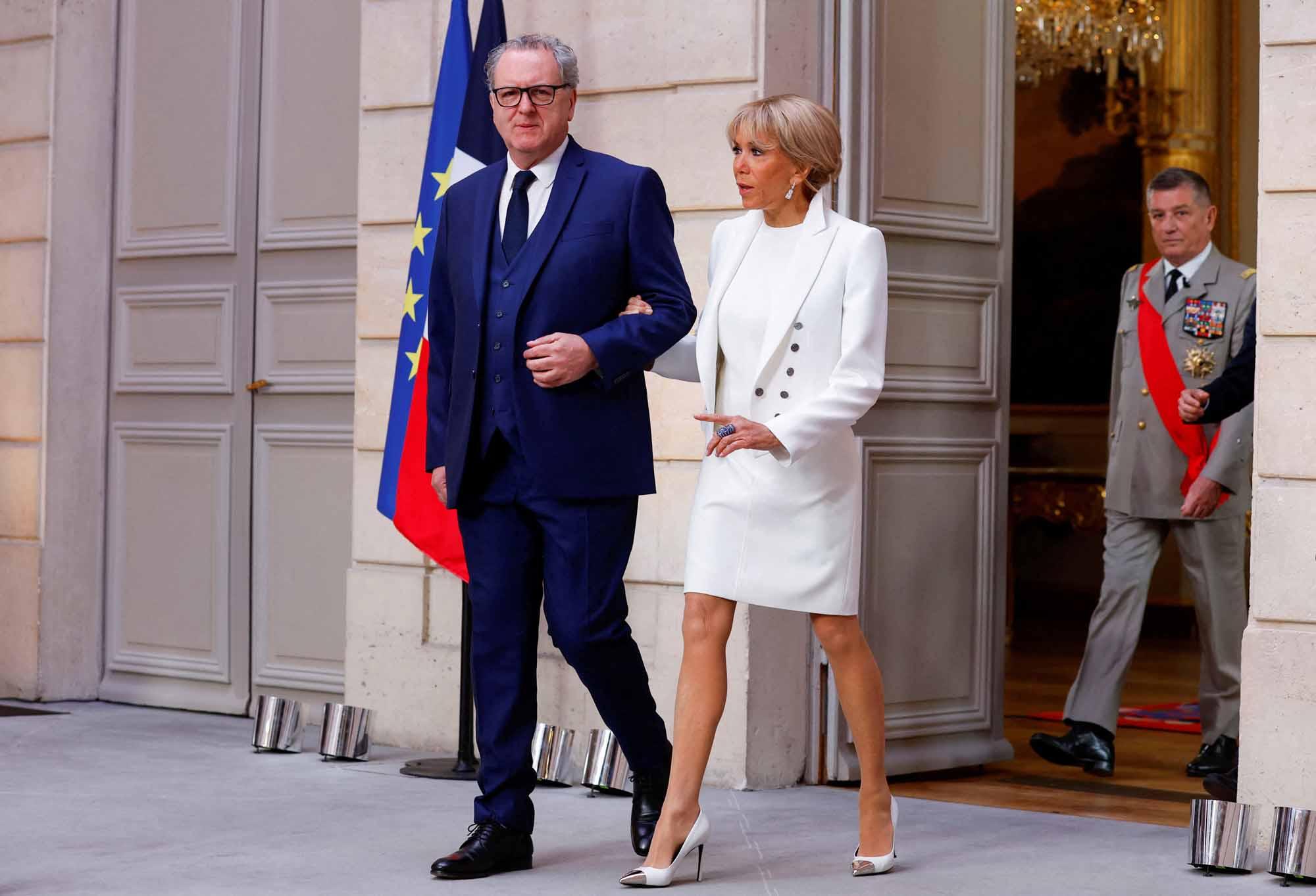Richard Ferrand et Brigitte Macron  