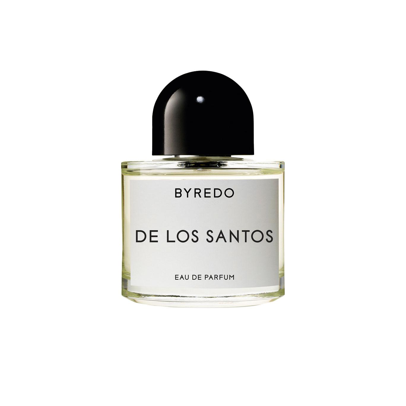 Eau de parfum De Los Santos, Byredo (141 euros dans les 50 ml), senteursdailleurs.com 