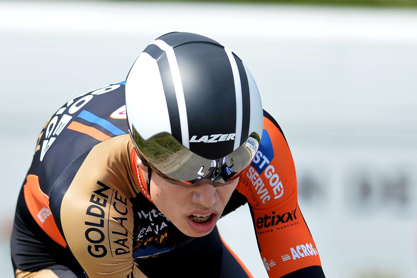Wout van Aert in de proloog van de Belgium Tour 2016.