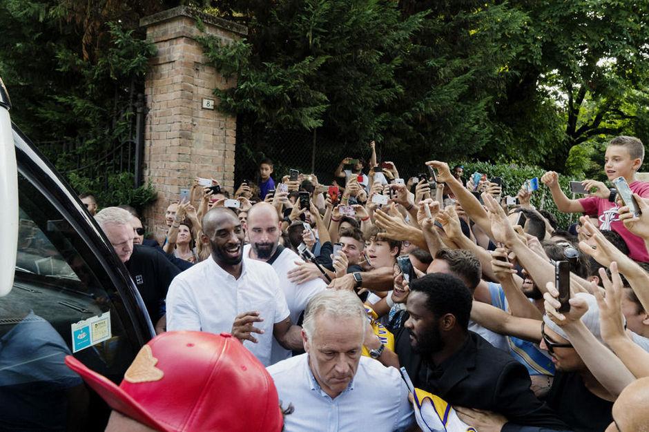 Kobe Bryant verwelkomd in Italië