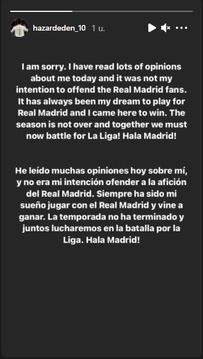 Eden Hazard verontschuldigt zich: 'Was niet de bedoeling Real-fans te beledigen'