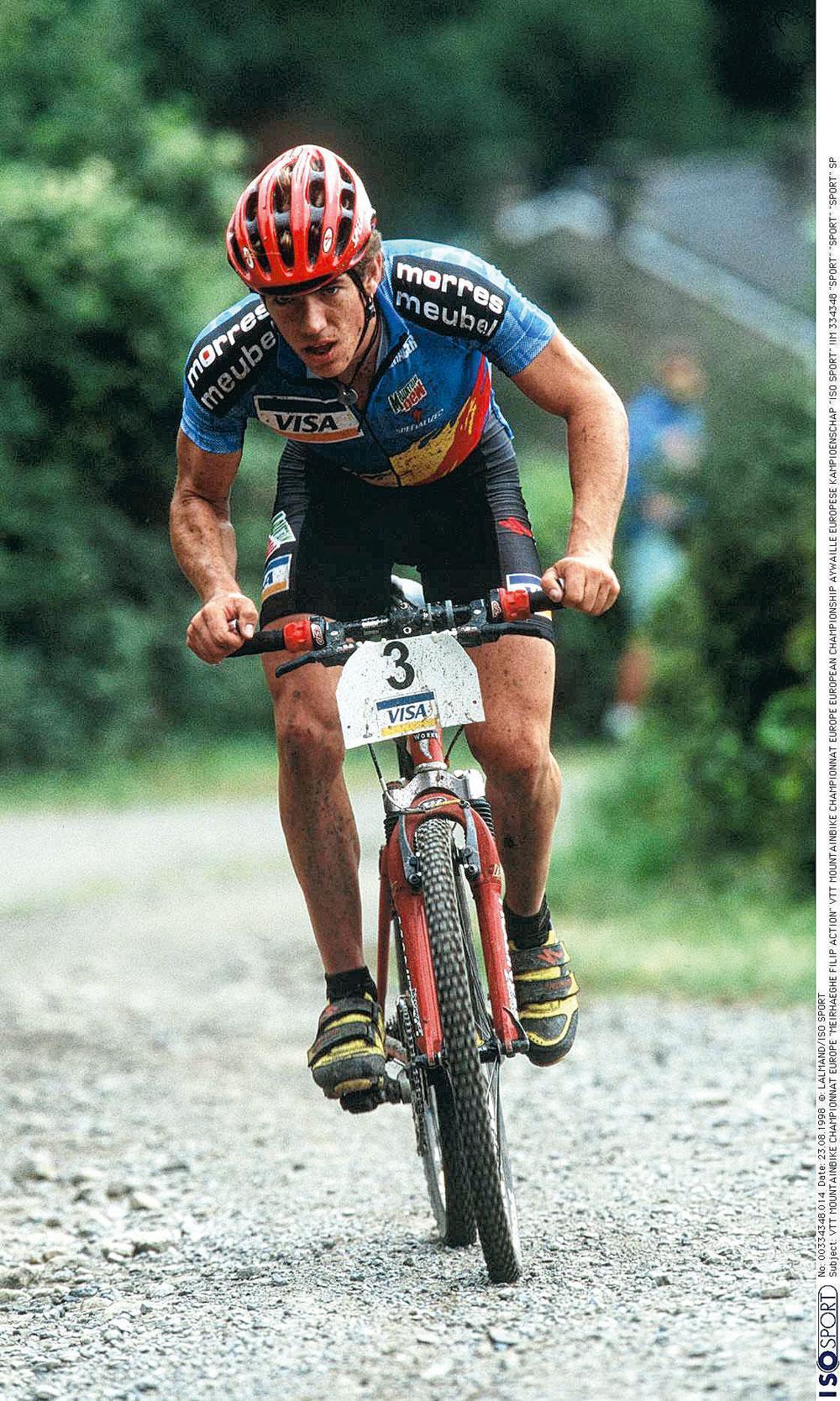 Filip Meirhaeghe op het EK in 1998.