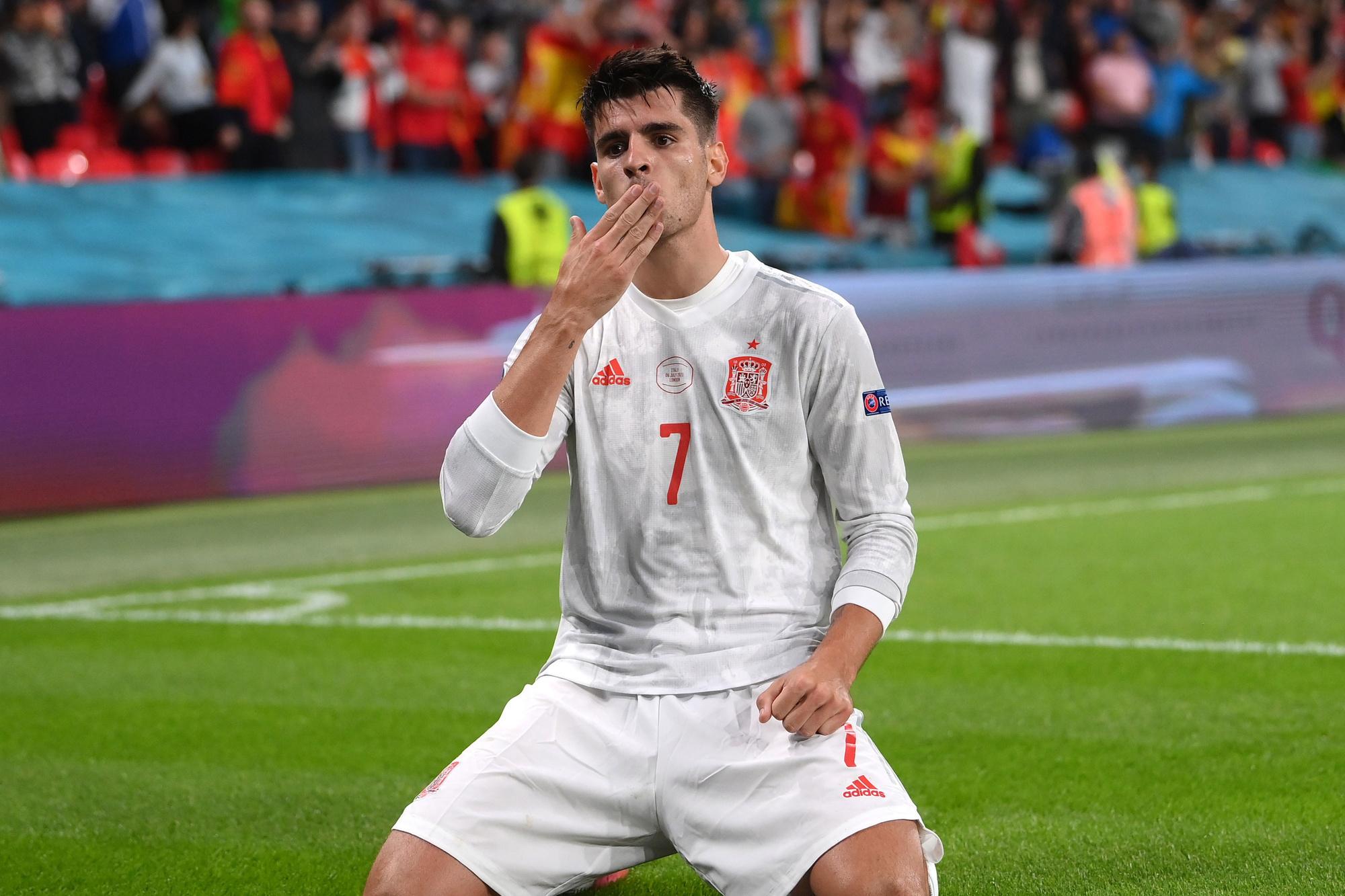 Alvaro Morata, invaller, doelpuntenmaker, miste later zijn penalty