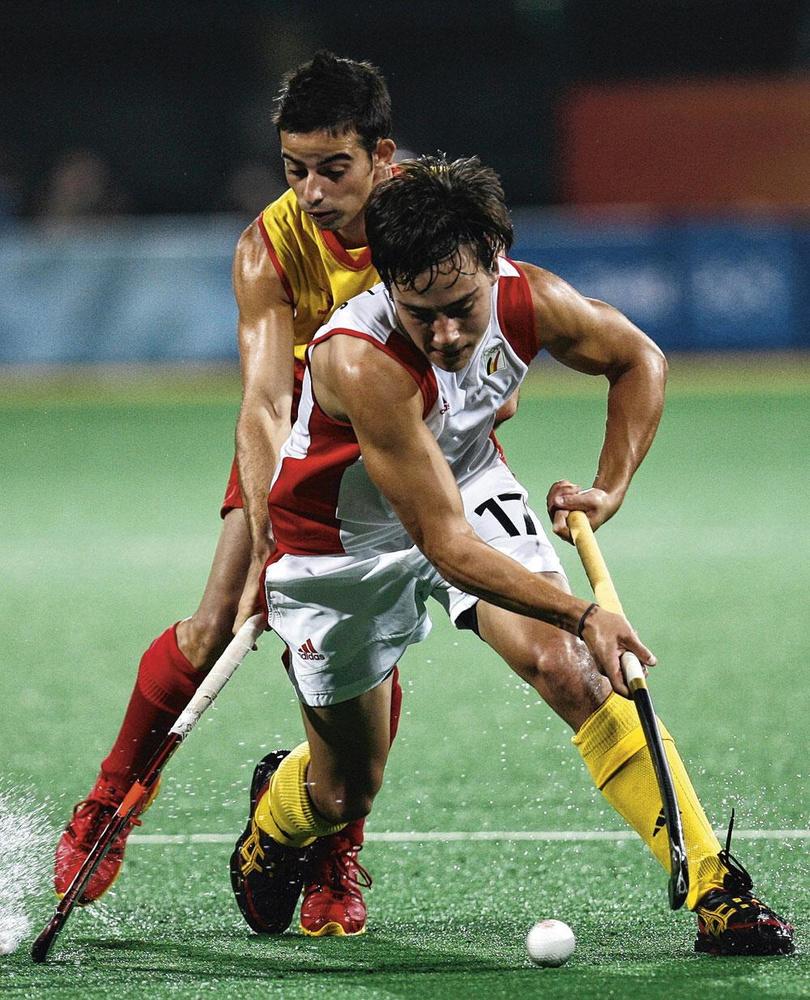 Een jonge Thomas Briels op de Olympische Spelen van 2008 in Peking.