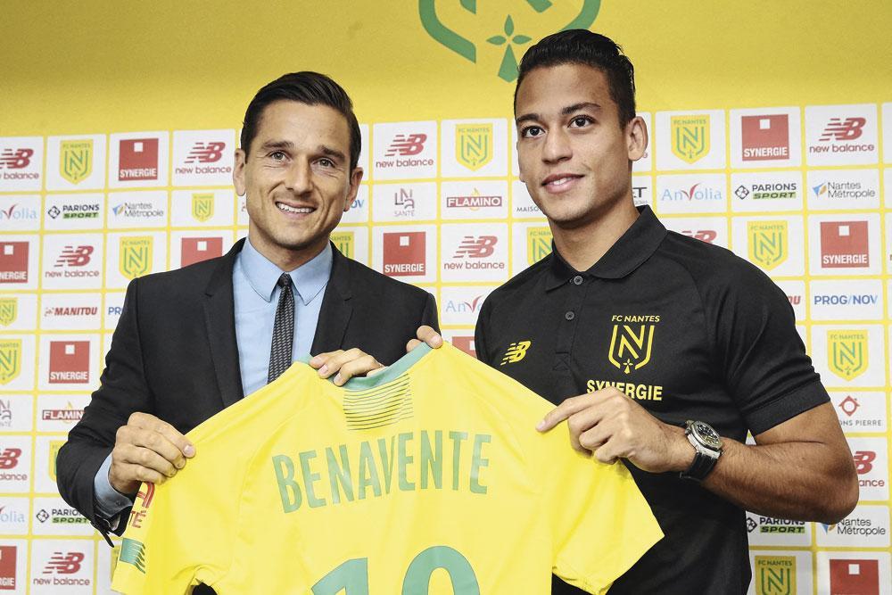 Dat Cristian Benavente, hier met Franck Kita, onlangs bij FC Nantes belandde, is geen toeval.