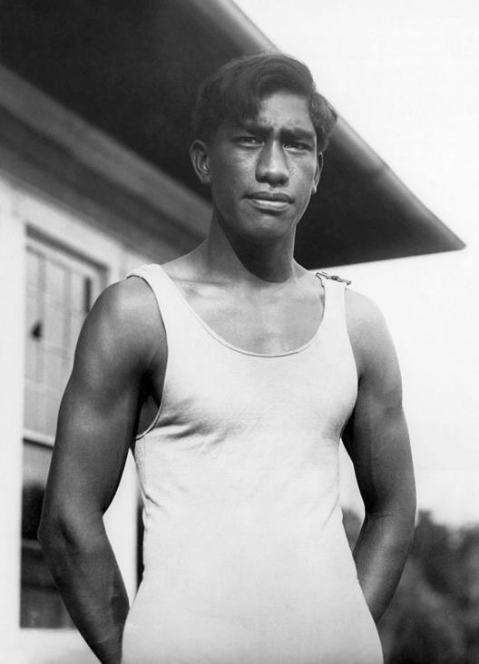 Duke Kahanamoku was een van de sterren van de Spelen in 1920
