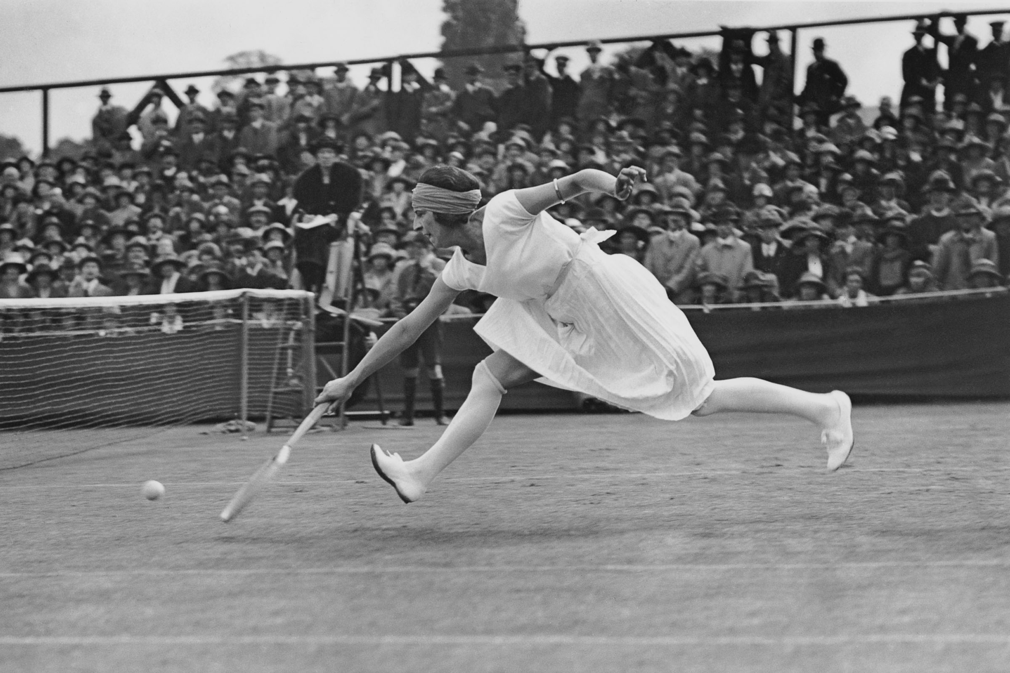 Suzanne Lenglen was de enige tennisster die professioneel ging spelen