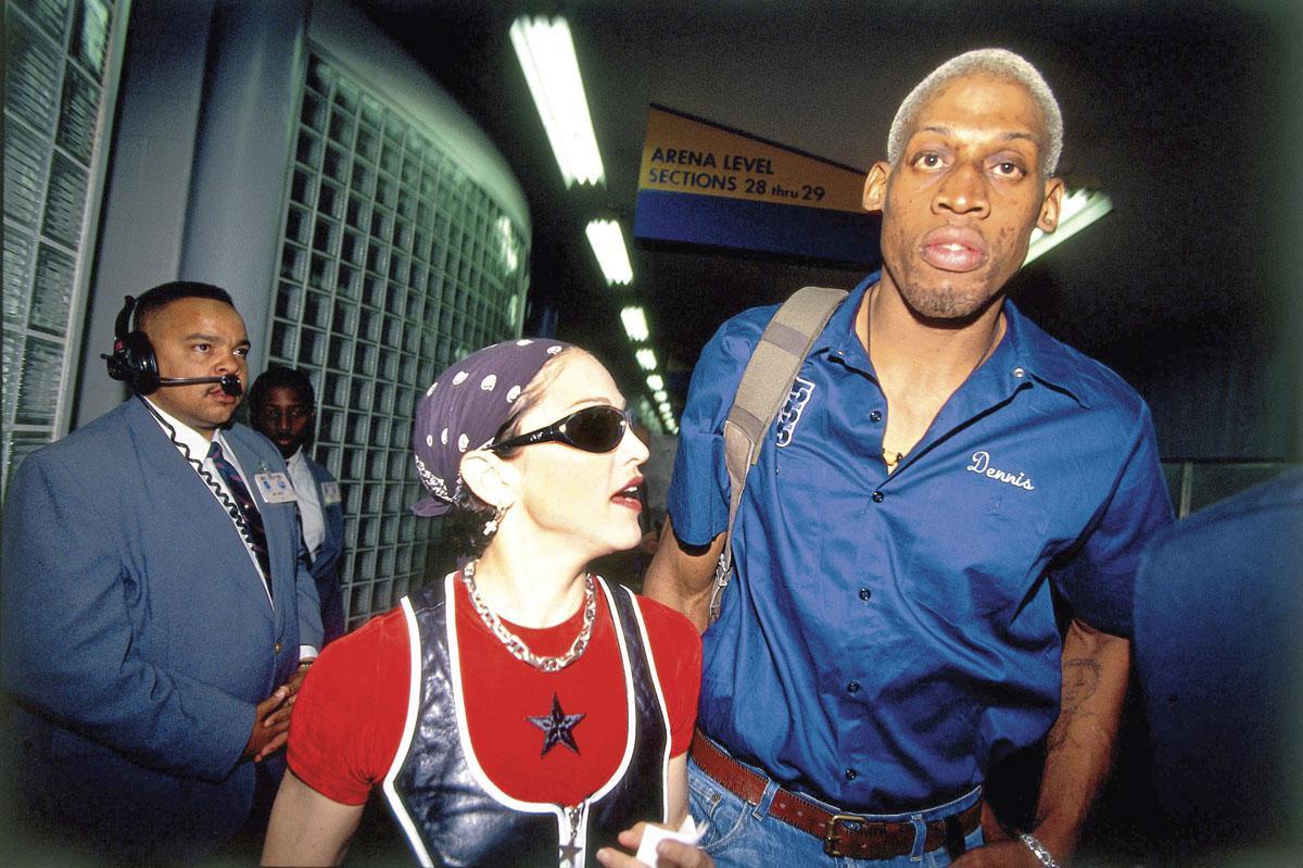 Rodman had een kortstondige relatie met Madonna.