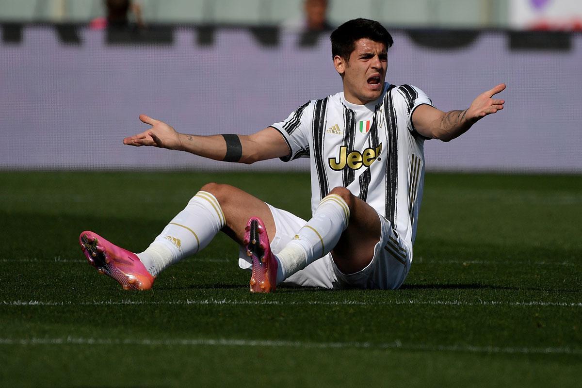 Ook spits Álvaro Morata kon Juventus niet naar een volgende titel leiden.