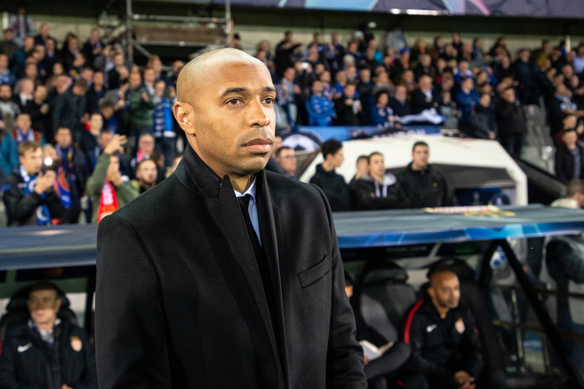 Thierry Henry als coach van AS Monaco.